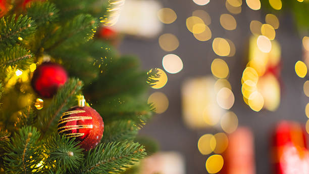 istock Christmas background. Garland. Christmas tree decorations 2246234403