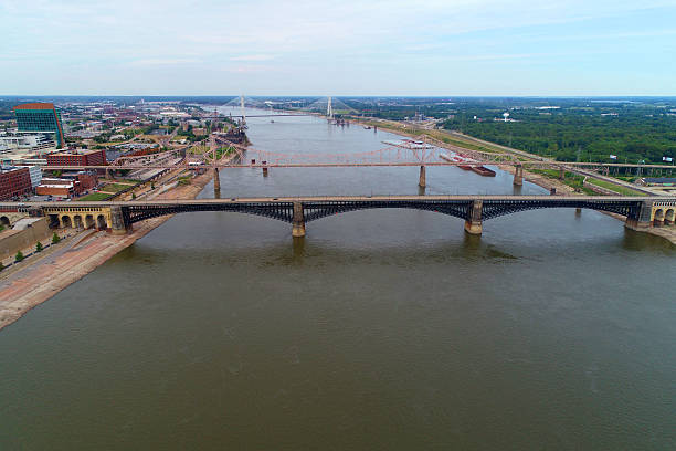 istock Mississippi River with bridges 2246235697