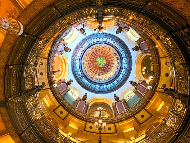 istock ornate ceiling Dome Illinois State Capitol Building 2246235838