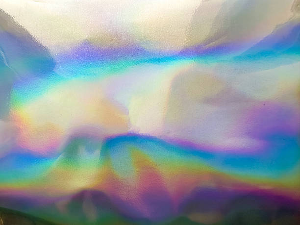 istock Colorful iridescent, holographic rainbow foil texture background. 2246236354