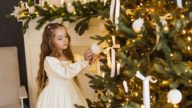 istock Girl decorating Christmas tree 2246237705