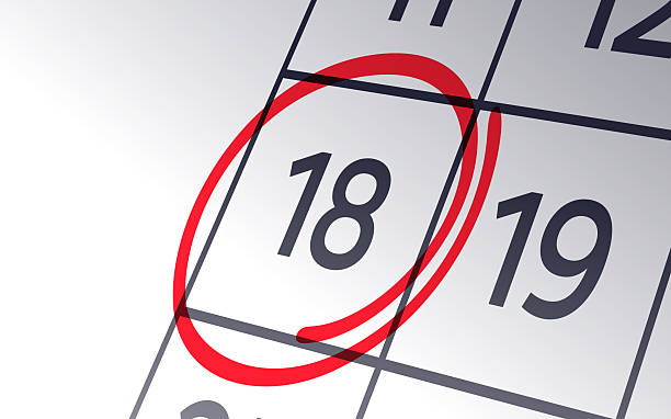 istock Calendar Date 18 Upcoming Events Day Circled Focus Reminder 2246241576