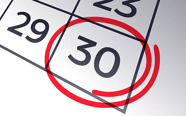 istock Calendar Date 30 Upcoming Events Day Circled Focus Reminder 2246241694