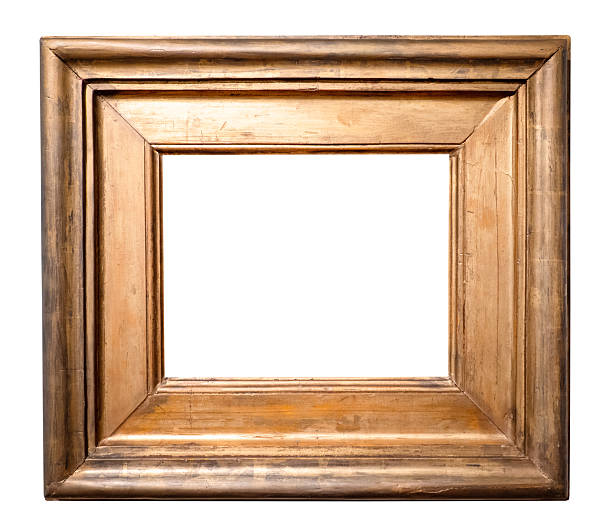 istock old horizontal very wide wood picture frame cutout 2246241786