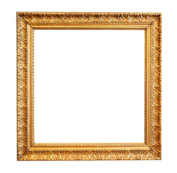 istock retro square carved golden painting frame cutout 2246241787