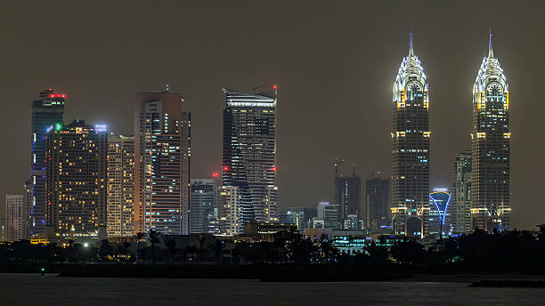 istock Dubai Internet City district panorama with towers timelapse. 2246252807
