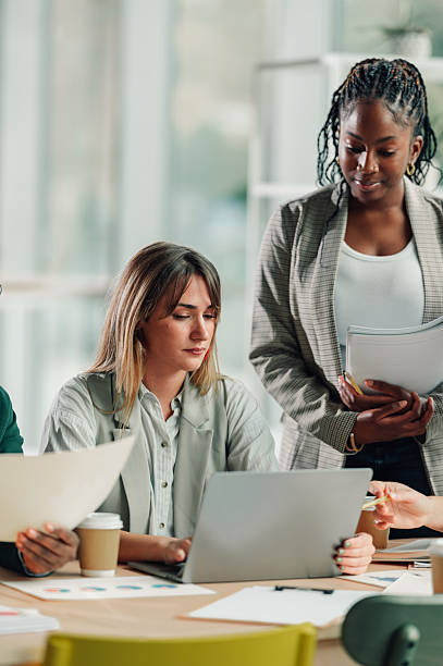 istock Businesswomen collaborating during an office meeting 2246252890