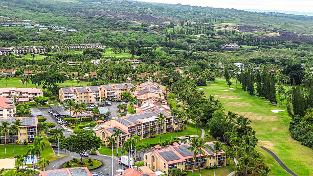 istock Drone flight of Hawaiian Neighborhood 2246253111