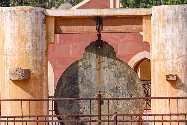 Yantra Raj at Jaipur’s Jantar Mantar is a giant astrolabe within the 18th-century observatory built by Maharaja Sawai Jai Singh II, part of a collection of masonry instruments, including the world’s largest sundial, used for naked-eye celestial observation.