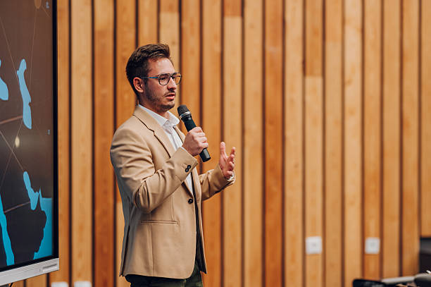 istock Speaker giving presentation at business conference 2246260396