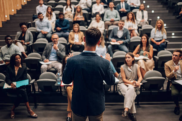 istock Speaker presenting to audience at business conference 2246260580
