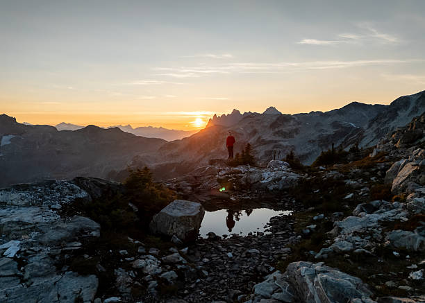 istock Hiker At Sunset On Mountain Ridge Overlooking British Columbia, Canada Landscape 2246260789