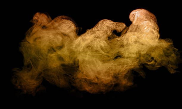 istock Orange and yellow dust explosion or powder cloud isolated on black background, perfect for creative design, color effects, festival concepts, and abstract digital art compositions. 2246263777