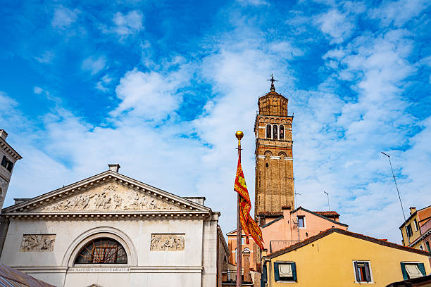 Venice, Italy - Oct 16, 2009: A beautiful view of the Basilica dei Santi Maria e Donato on the island of Murano.