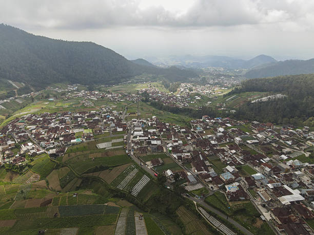 istock Aerial view of a remote village Tawangmangu, Central Java, Indonesia. 2246271609
