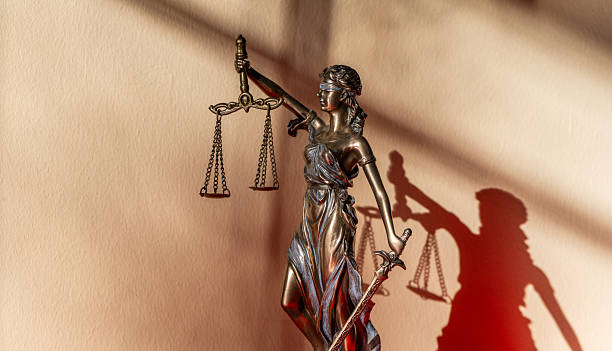 istock The figure of Themis  in a light and shadow drawing 2246278353