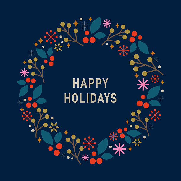 440+ Happy Holidays Wreath Stock Photos, Pictures & Royalty-Free