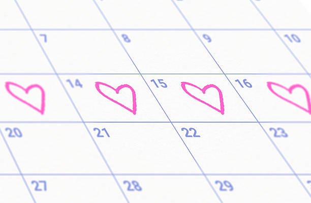 istock marked menstrual cycle days on calendar 2246293123