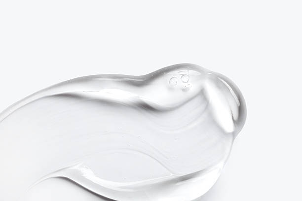 istock cosmetic sample of transparent gel texture on light background 2246296903
