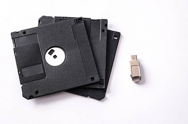 istock Floppy disks, and flash drive on a white background. The evolution of storage media. 2246299867