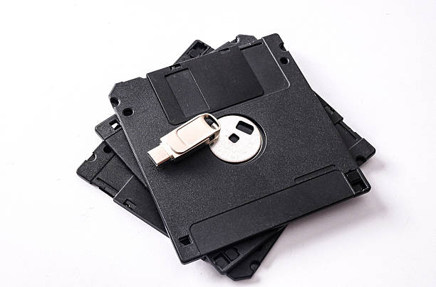 istock Floppy disks, and flash drive on a white background. The evolution of storage media. 2246299878