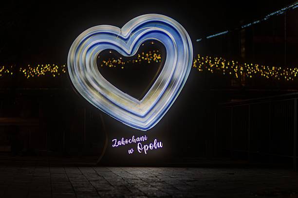 istock Illuminated Heart Sculpture in Opole 2246300044