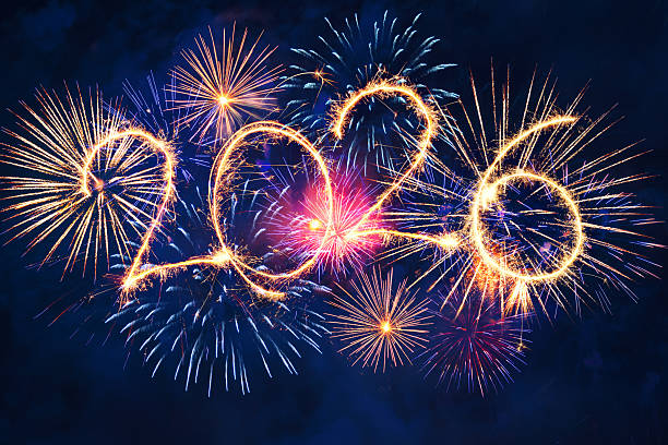 istock Sparkle firework on black background, happy new year 2026 concept. 2246304494