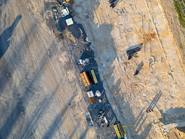 istock Aerial view of a construction site 2246311439