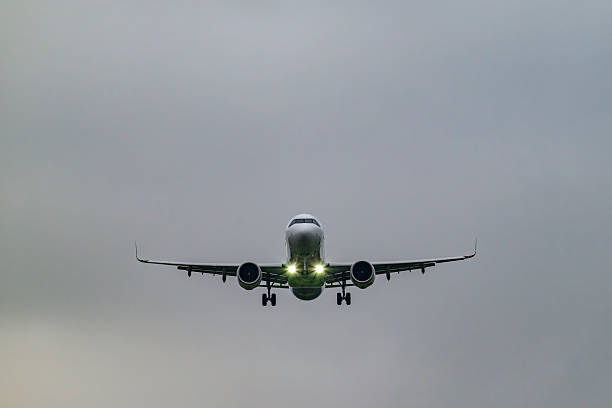 istock Airplane landing at an airport runway 2246316783