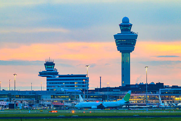 istock Schiphol Amsterdam airport sunset view 2246317344