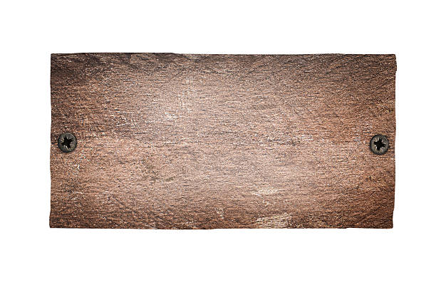 istock Wooden sign with screws 2246322238