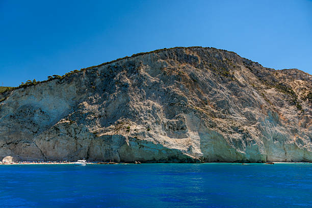 Lefkada, Greece - August 11 2025: Famous Porto Katsiki beach, Lefkada (Levkas) island, Greece.