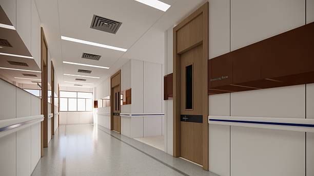 istock Modern Luxury Hospital Room Interior With Empty Bed, Armchair.Modern operation room.Modern operation room. 2246323122