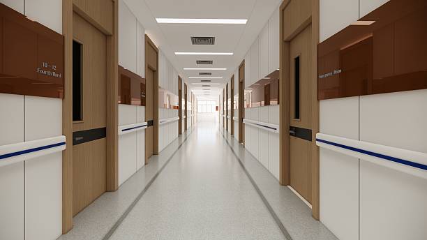 istock Modern Luxury Hospital Room Interior With Empty Bed, Armchair.Modern operation room.Modern operation room. 2246323123