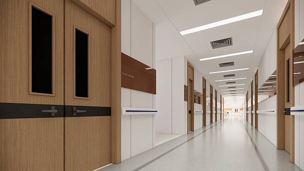 istock Modern Luxury Hospital Room Interior With Empty Bed, Armchair.Modern operation room.Modern operation room. 2246323131