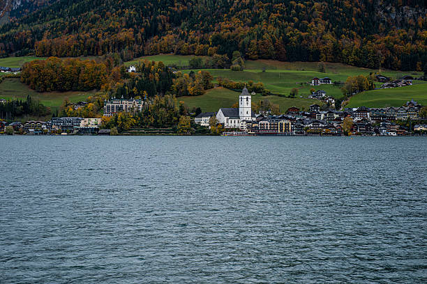 Sailing on Lake Wolfgangsee in Austria