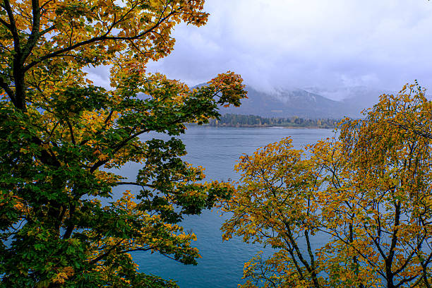 Lake Wolfgangsee from St. Wolfgang in Austria