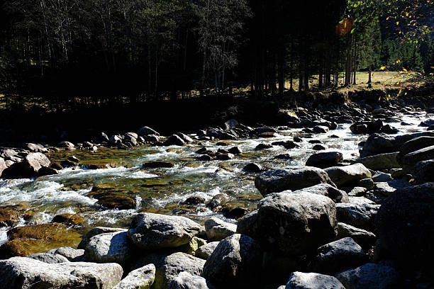 he river that is the source of the Krimml waterfalls in Austria