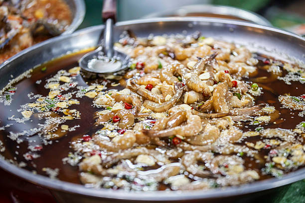 Asian street food market stall at night market.Ko Samui - Thailand.