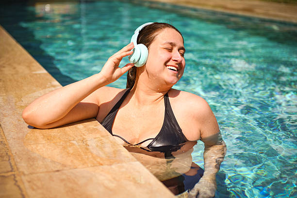 istock young woman relaxes and has fun in the pool 2246336518