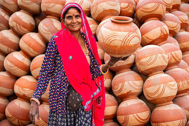 istock Clay Pot Vendor, Jaipur, India 2246337212
