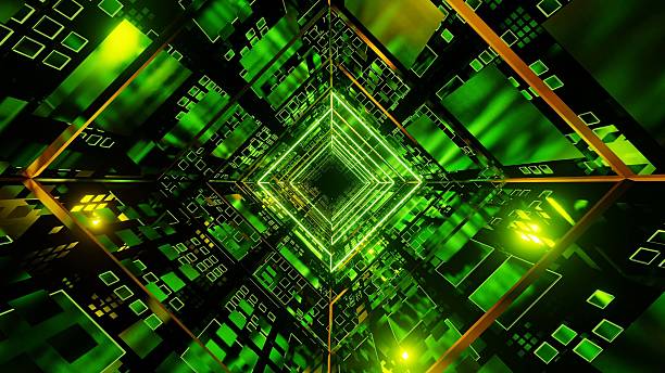 istock Futuristic Green Digital Tunnel 2246338692