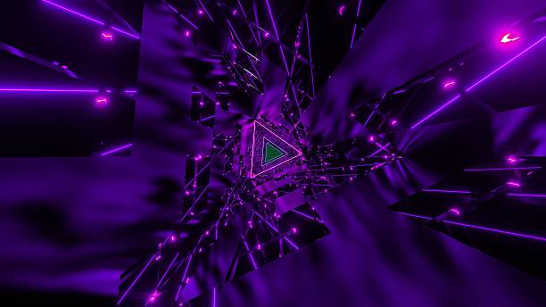 istock Neon Purple Geometric Tunnel 2246338709