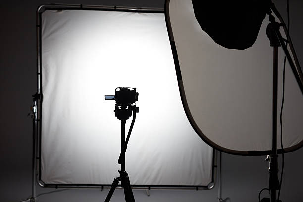 istock Modern LED studio lights and set for commercial video and photography use. 2246340285
