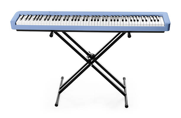 istock Lavender color synthesizer isolated on white. Electronic musical instrument 2246343296