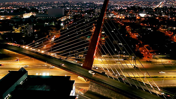 istock Cable stayed bridge at downtown Curitiba Parana Brazil. 2246350049