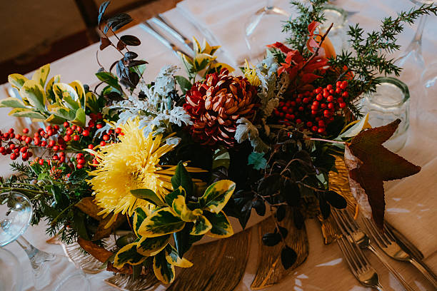 istock Vibrant Autumn Floral Table Arrangement 2246360069