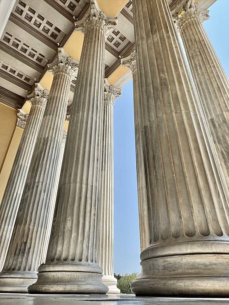 istock looking up behind the ionic columns that support the facade of the massive zappeion hall in athens 2246361843