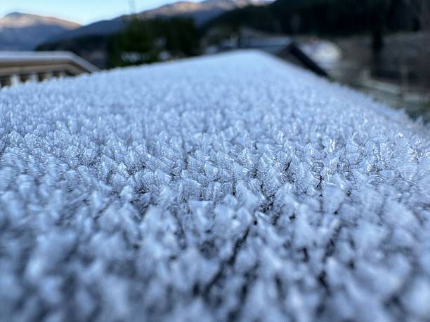 Snowflake and ice crystal closeup