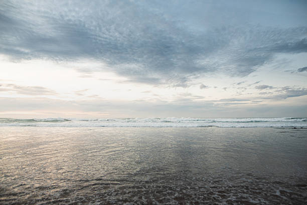 Sunset sky over the sea as seen from a beach